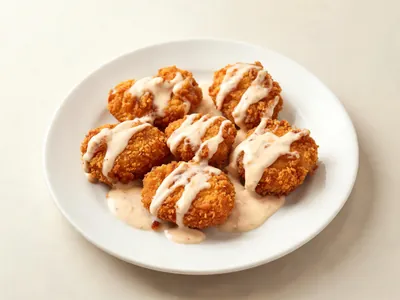 Fisch-Nuggets mit Pommes frites, 8 Stück